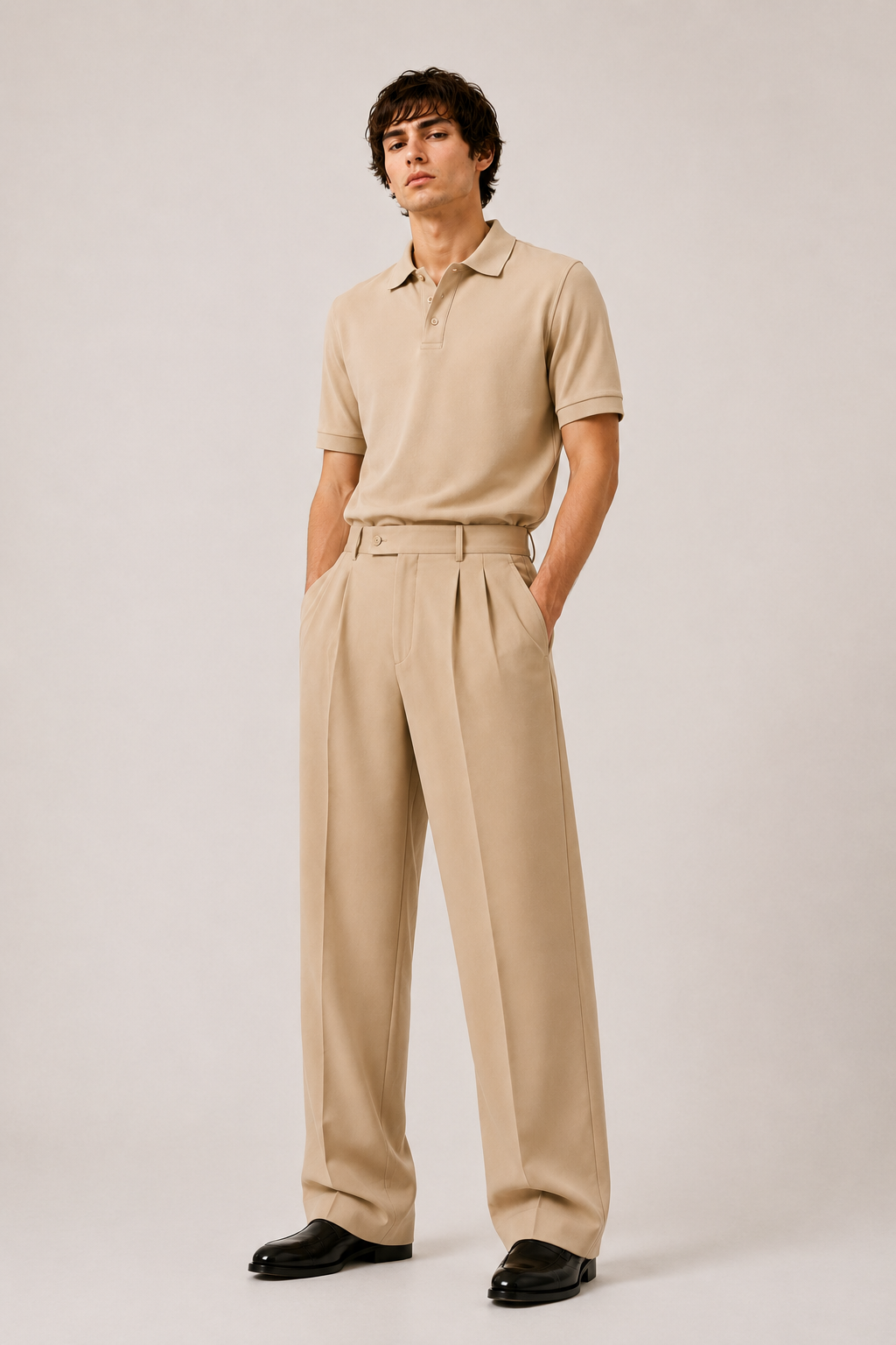 Beige Polo Co-Ord Set