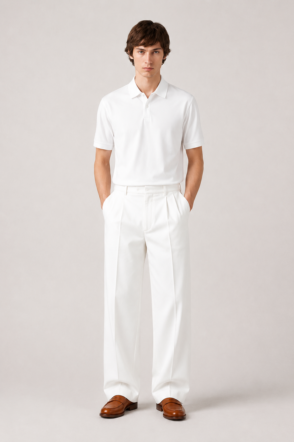 White Polo Co-Ord Set