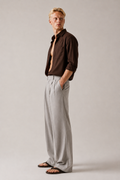 Grey Wide Leg Trousers