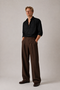 Brown Wide Leg Trousers