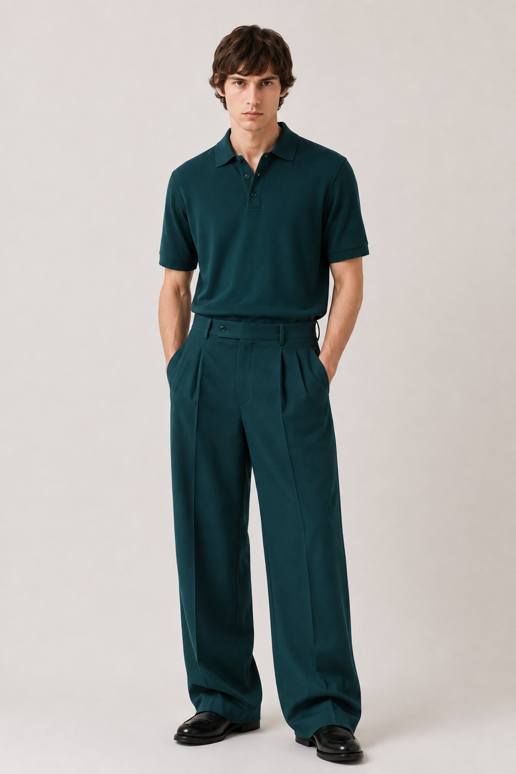 Imperial Teal Polo Co-Ord Set