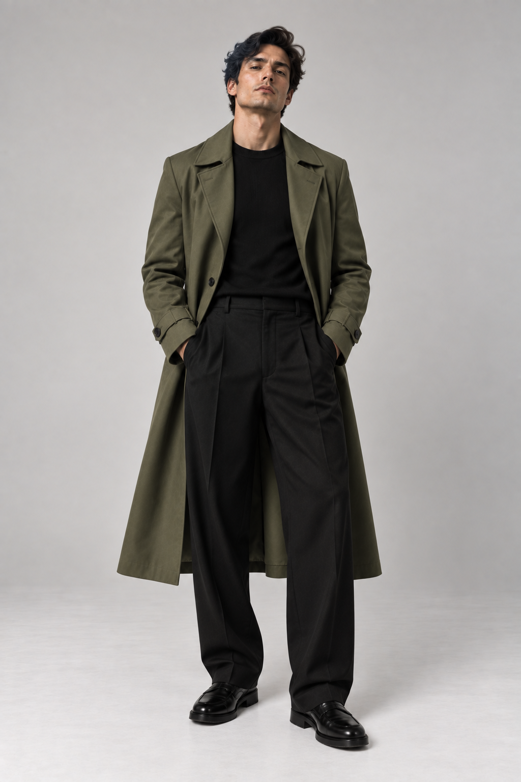 Force Olive Trench Coat