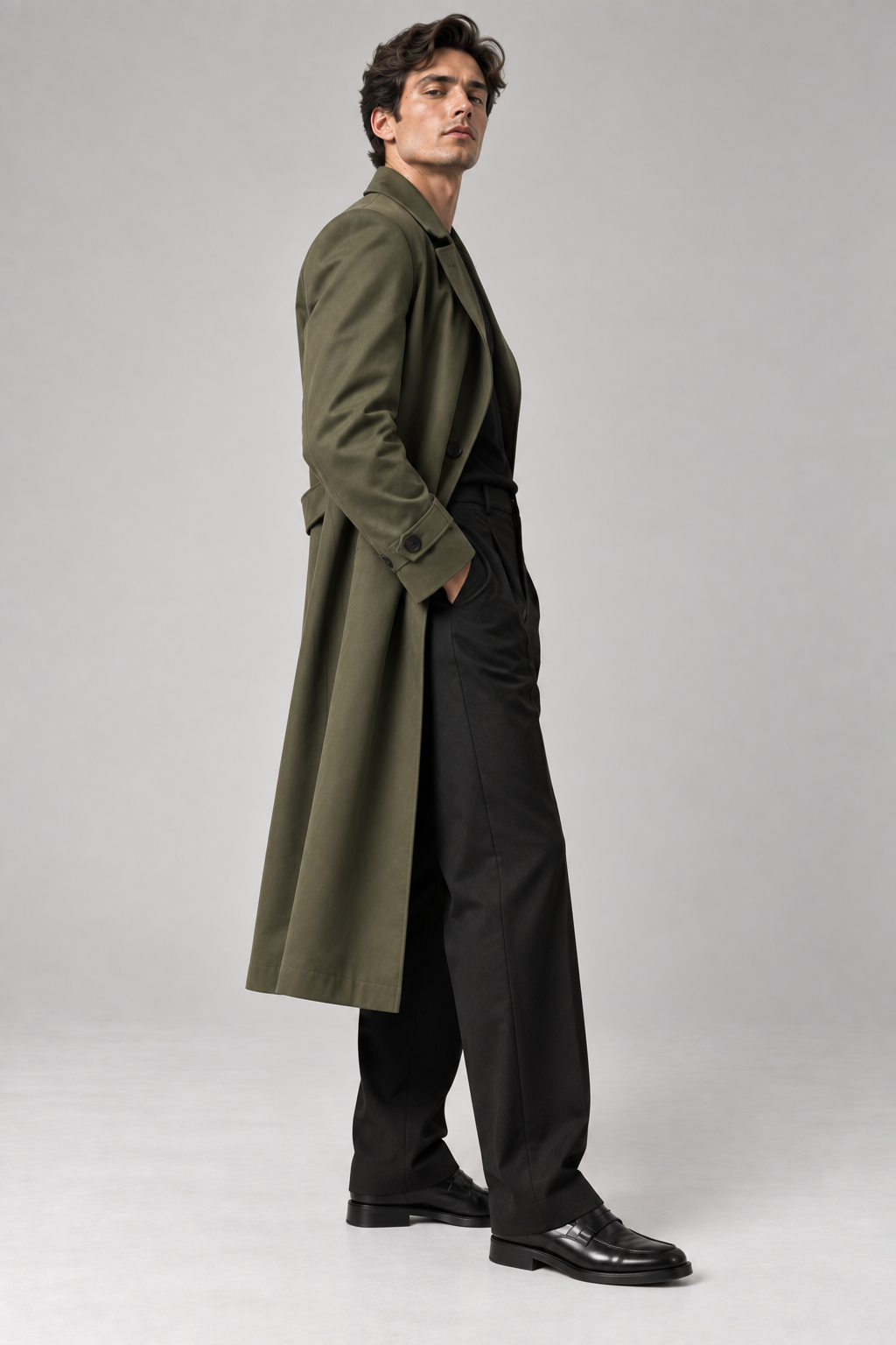 Force Olive Trench Coat