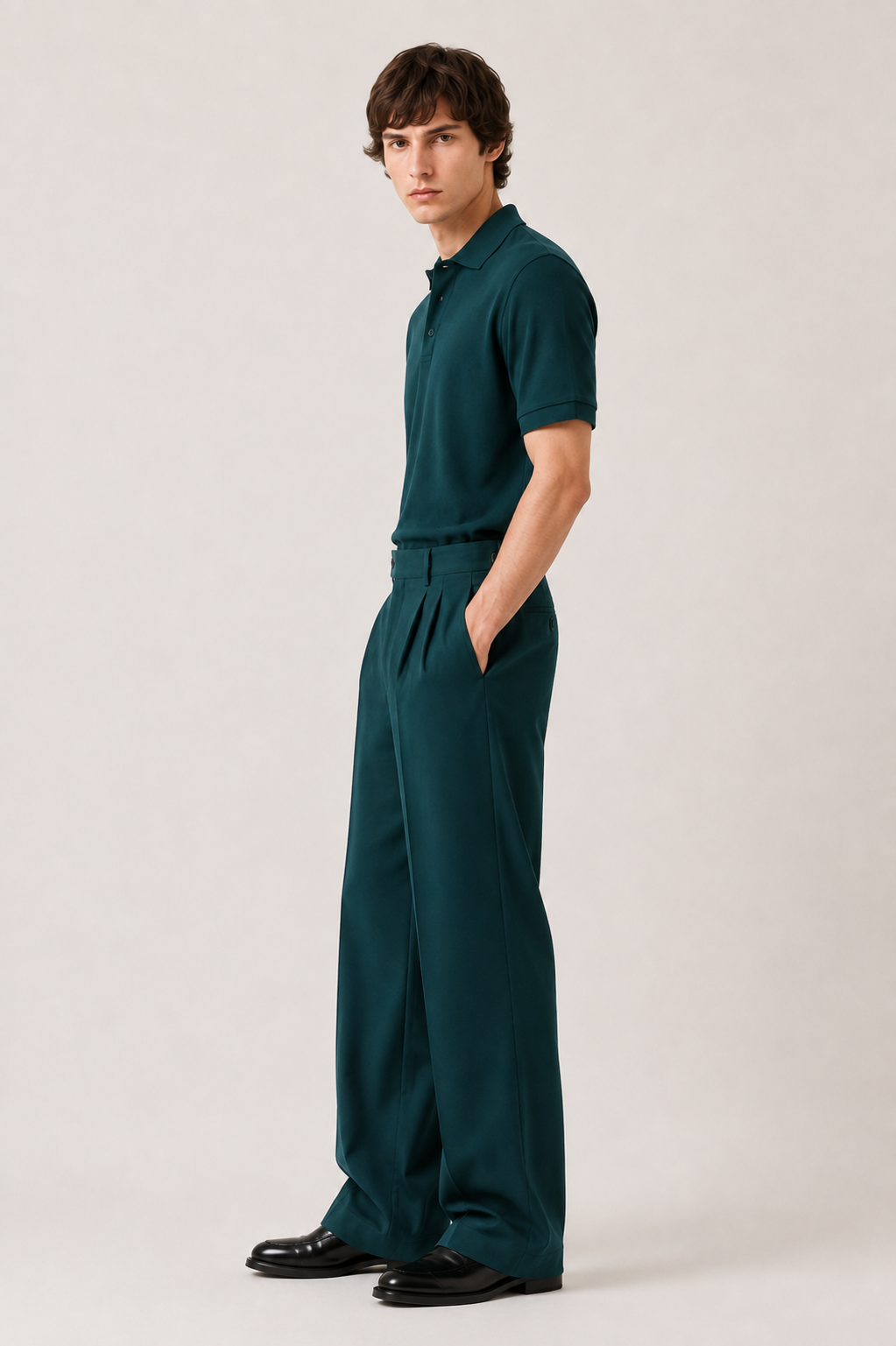 Imperial Teal Polo Co-Ord Set