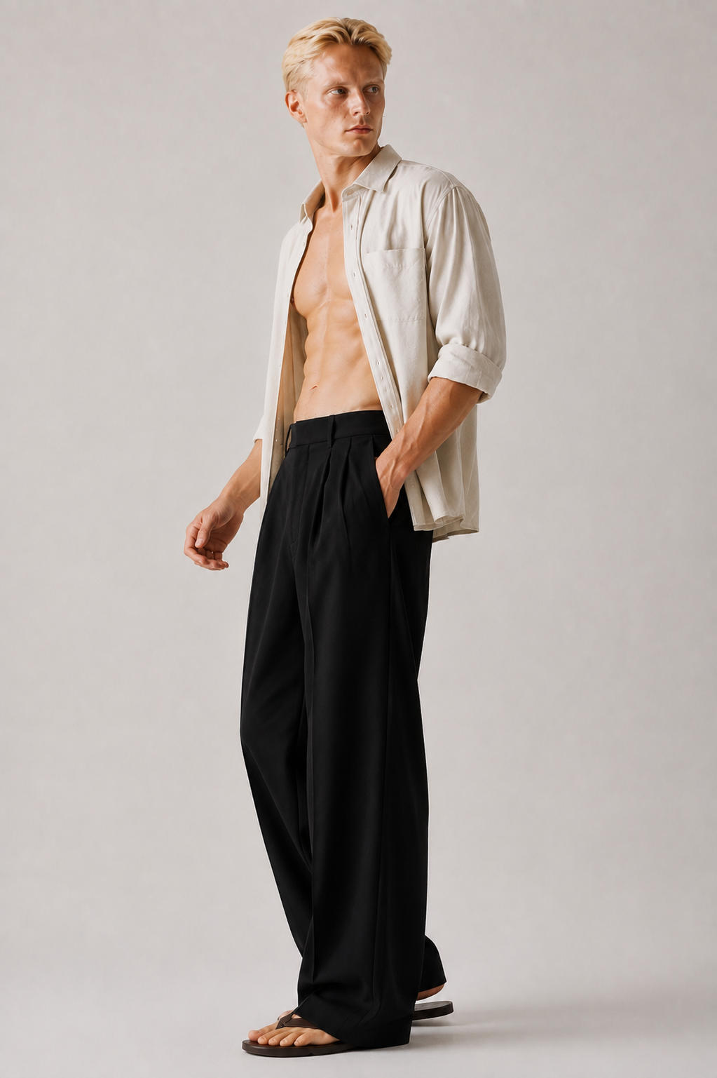 Black Wide Leg Trousers