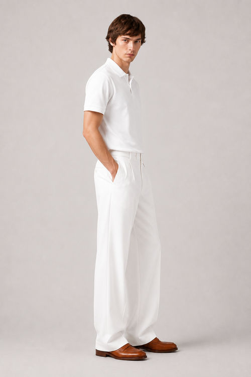 White Polo Co-Ord Set