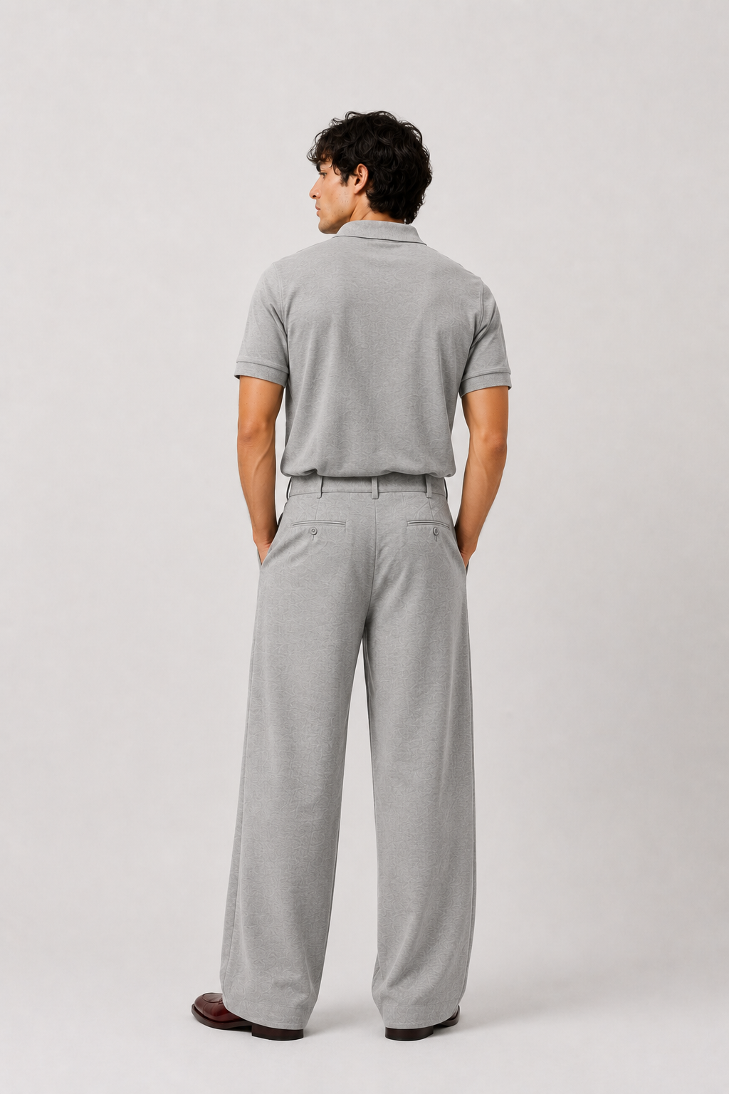 Grey Polo Co-Ord Set