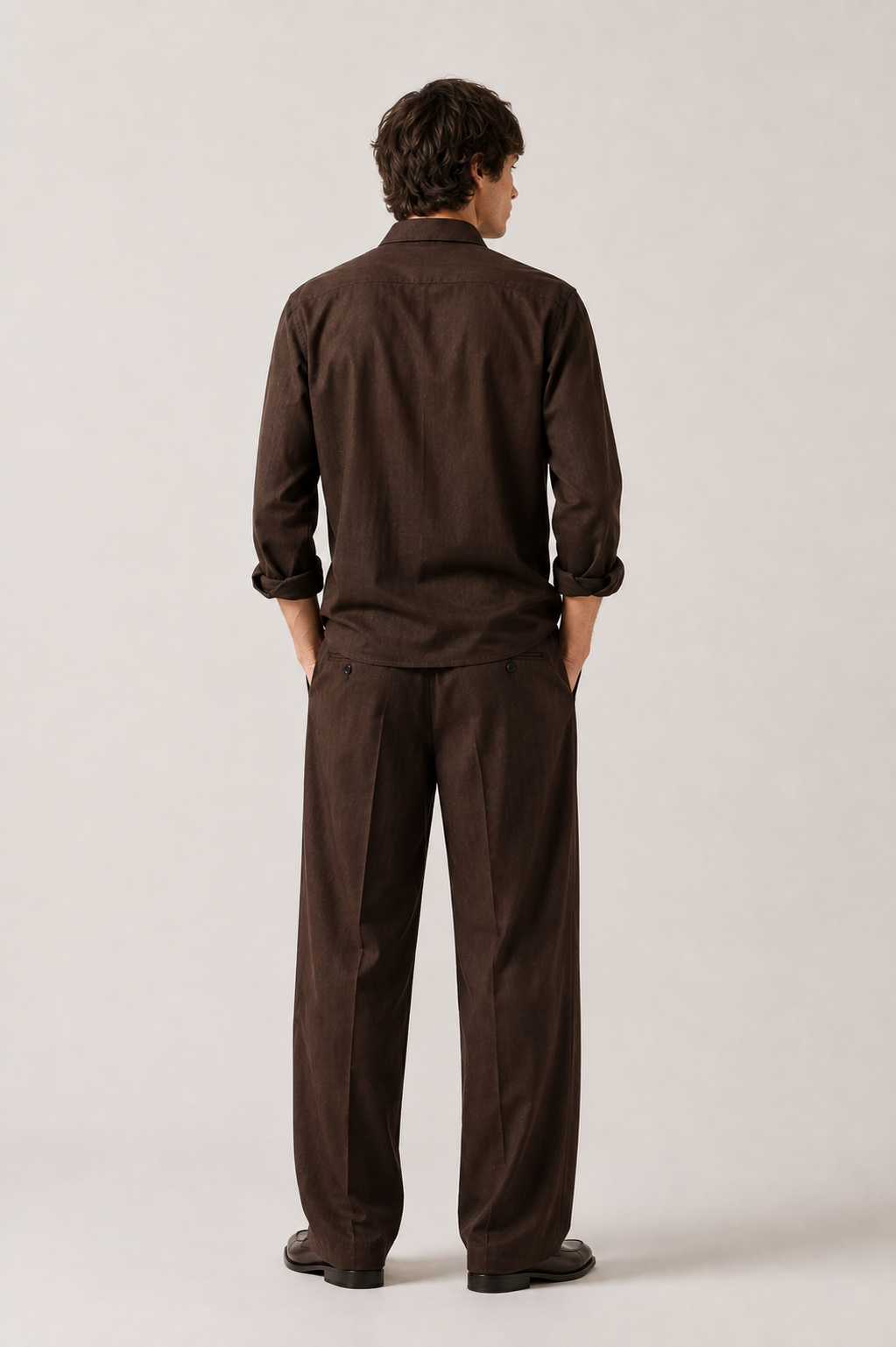 Brown Linen Co-Ord Set