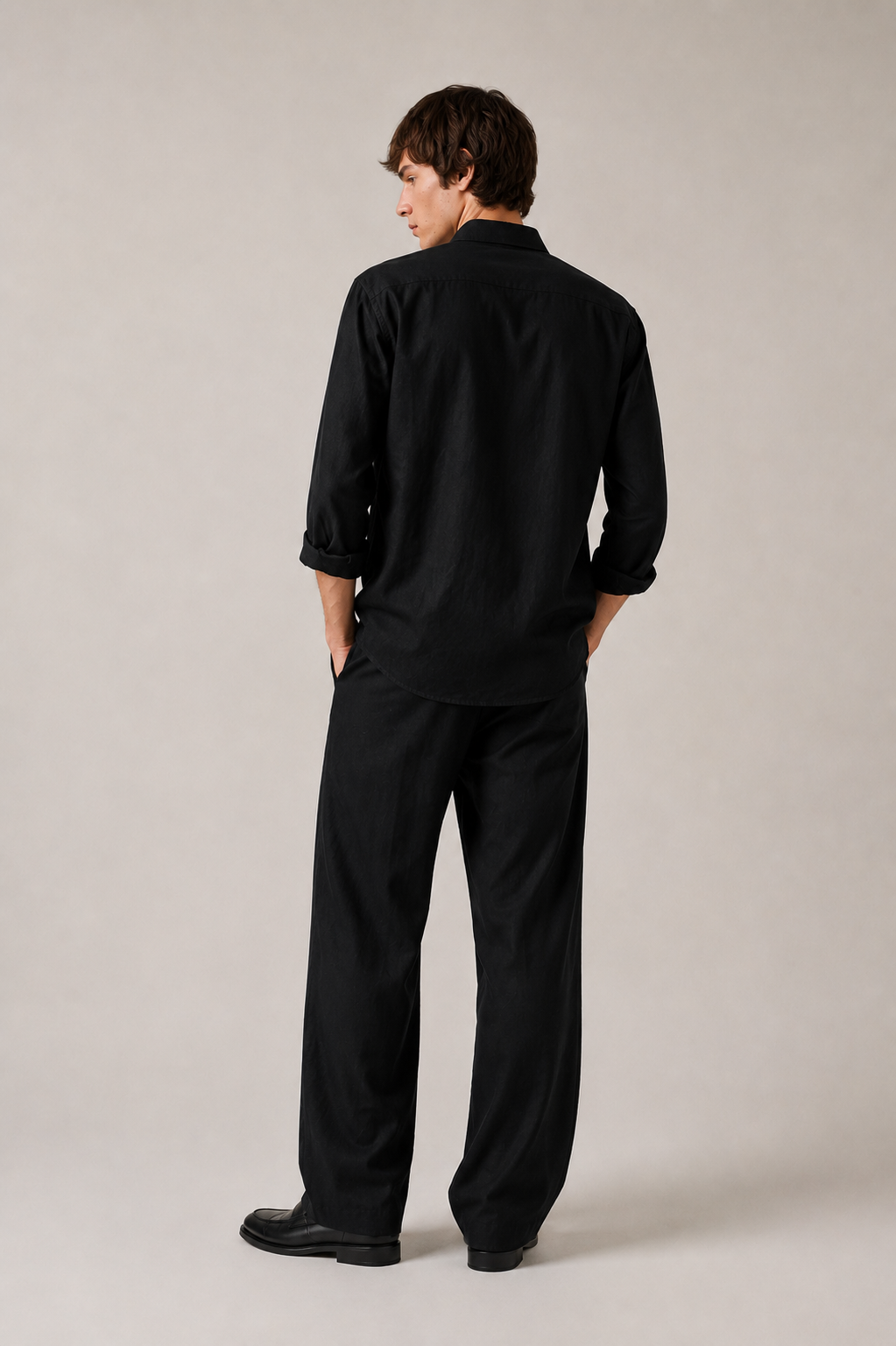 Black Linen Co-Ord Set