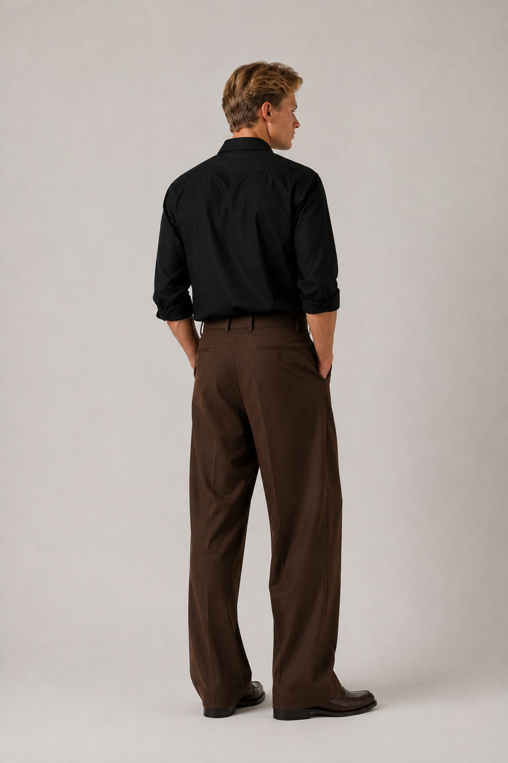 Brown Wide Leg Trousers