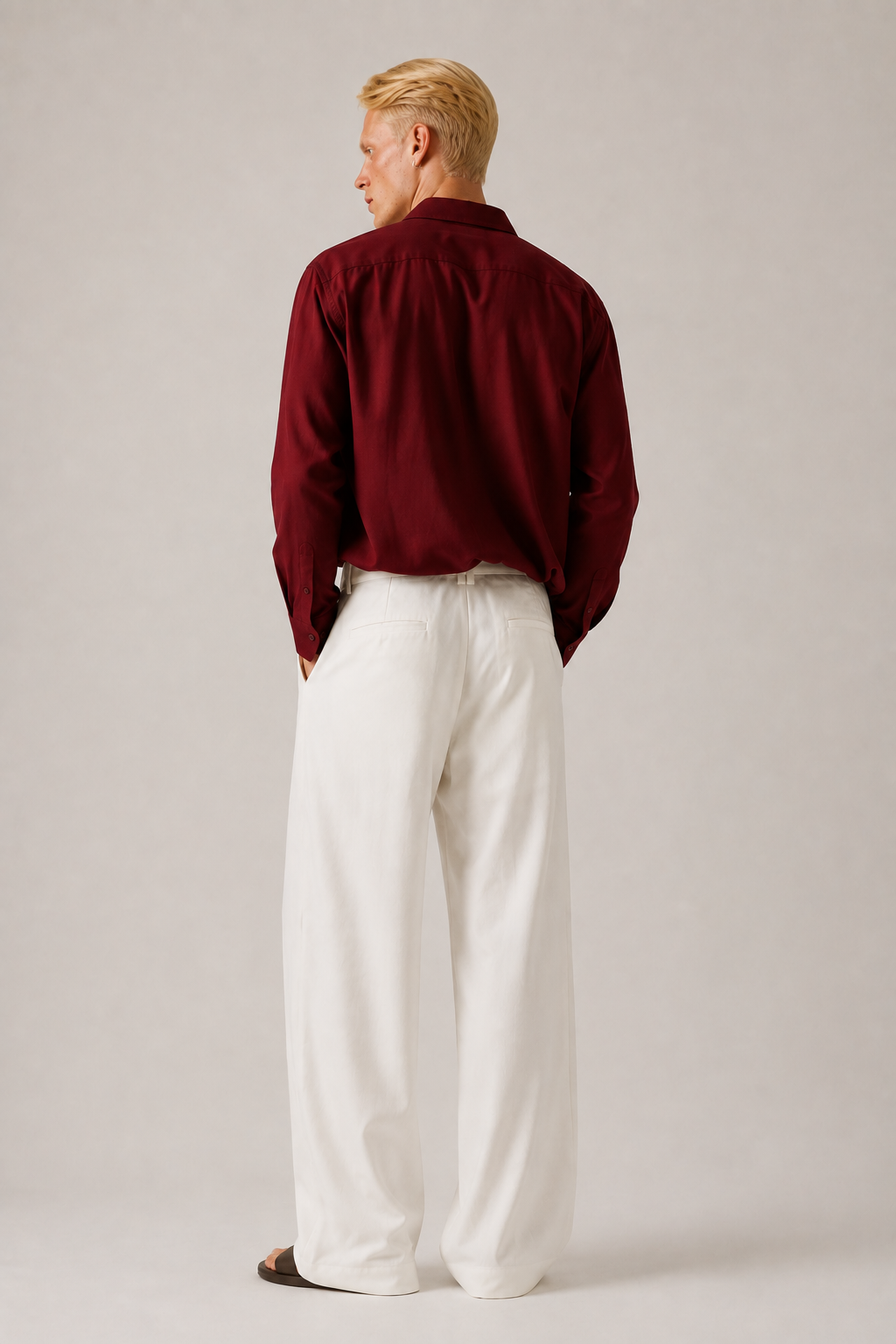 White Wide Leg Trousers