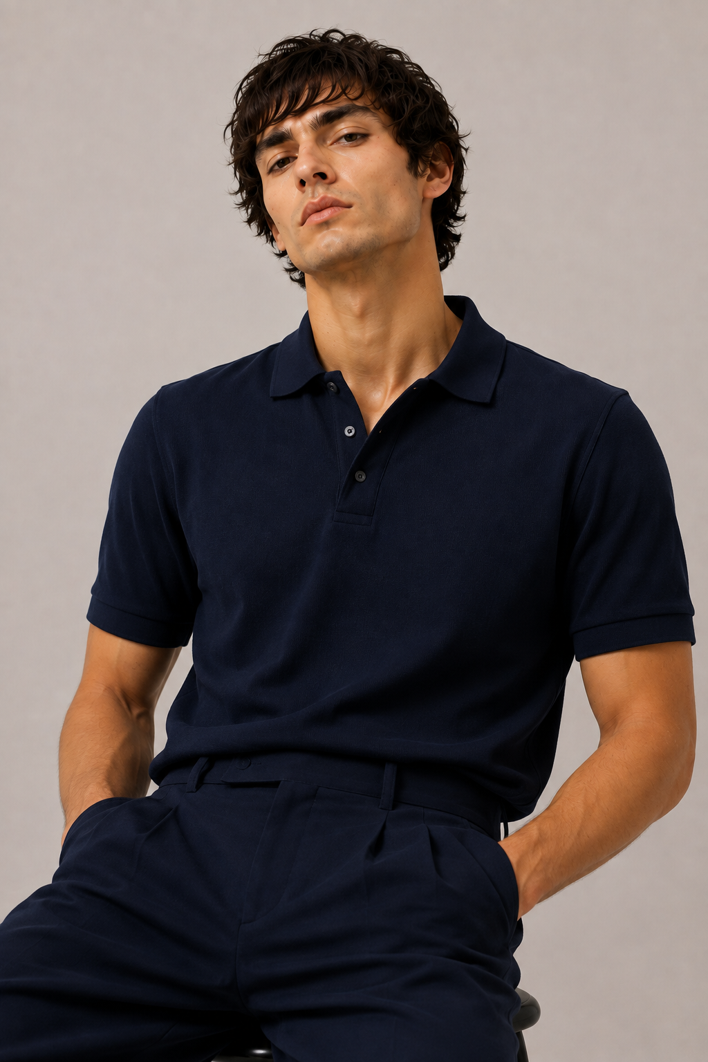Navy Polo Co-Ord Set