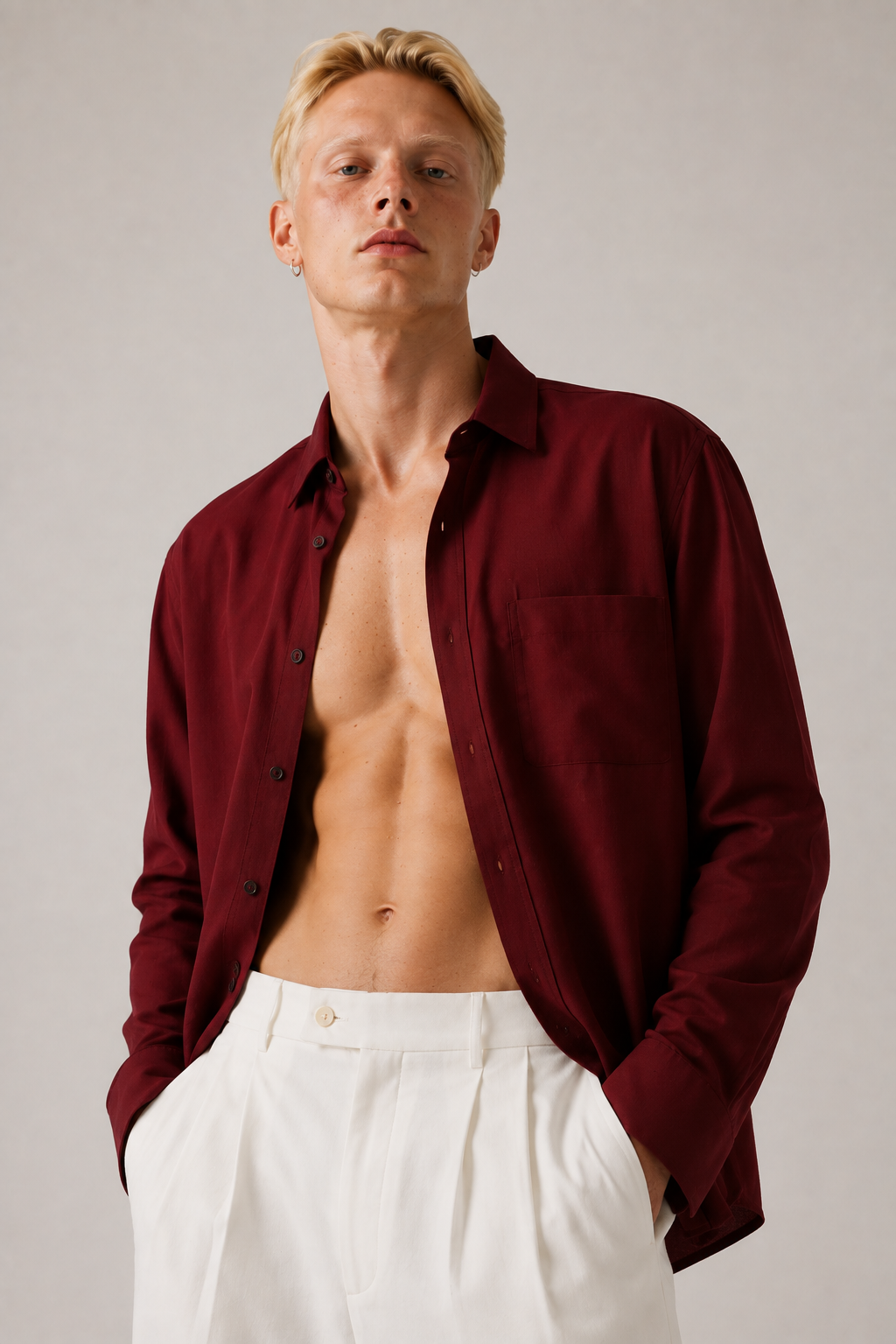 White Wide Leg Trousers