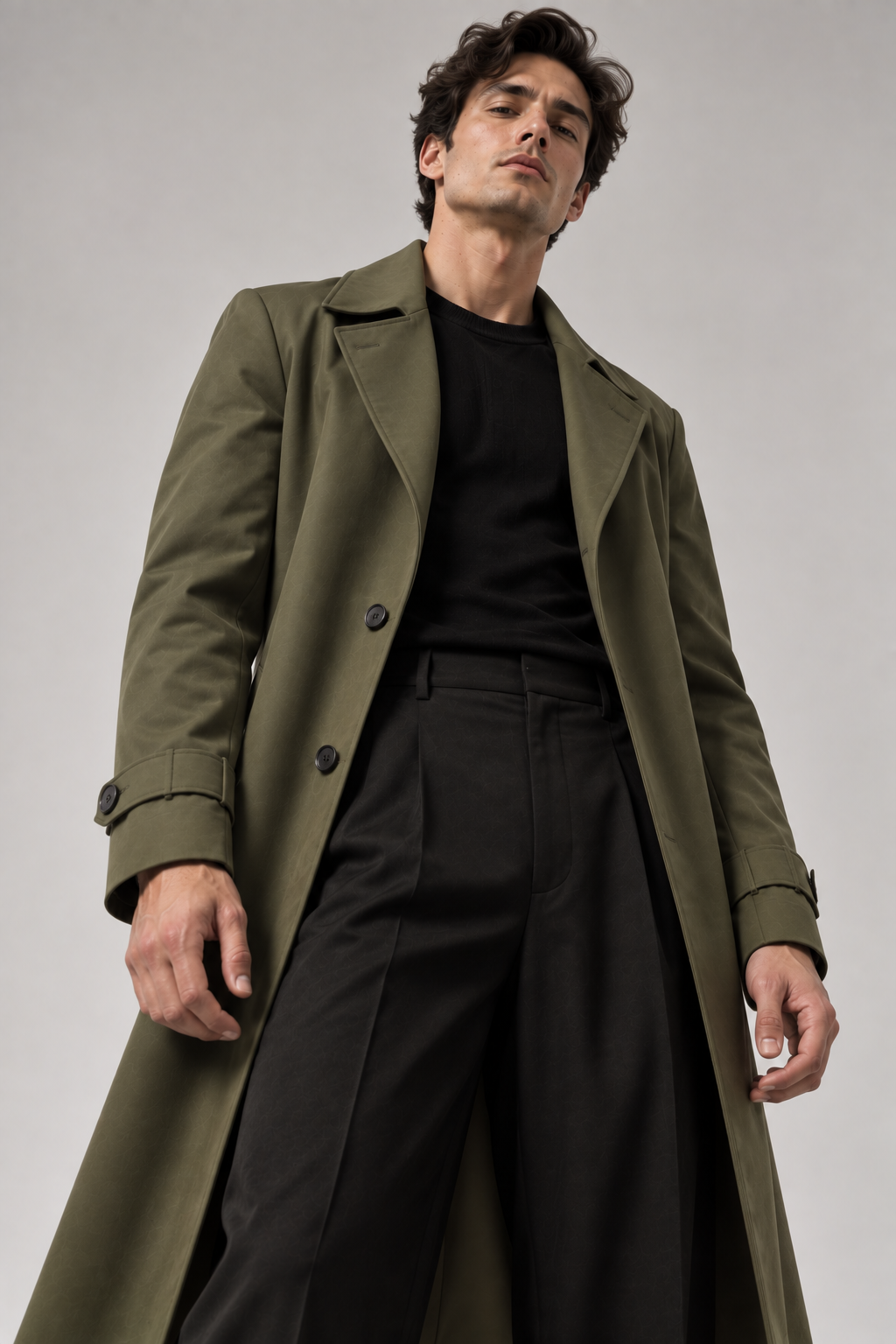 Force Olive Trench Coat