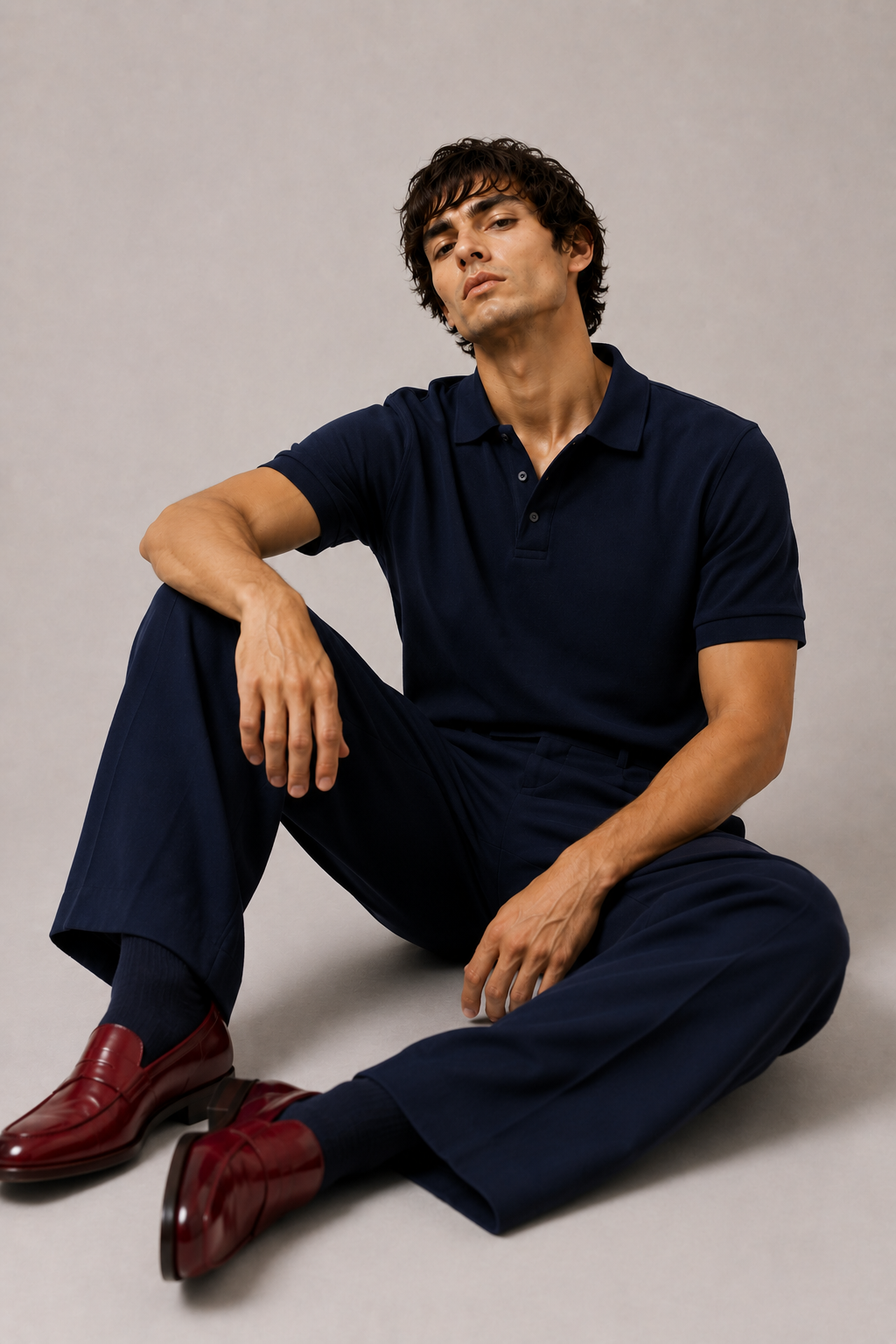 Navy Polo Co-Ord Set