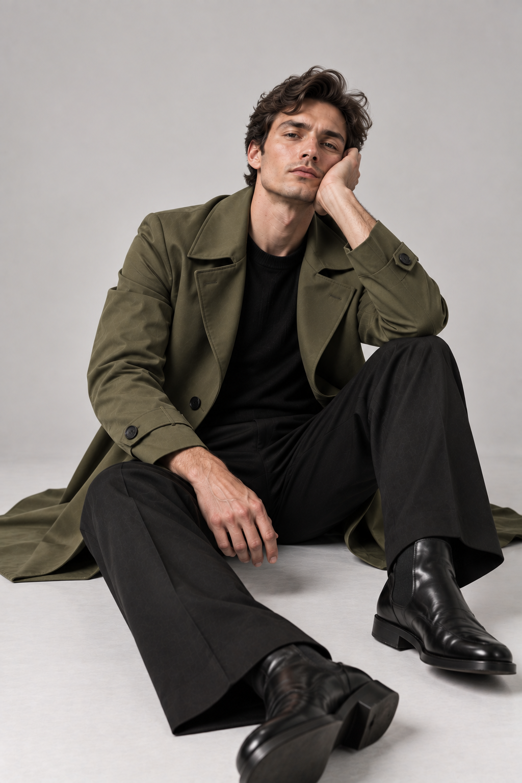 Force Olive Trench Coat
