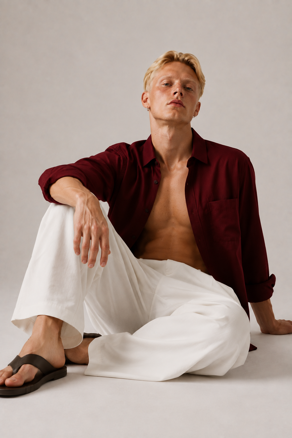 White Wide Leg Trousers
