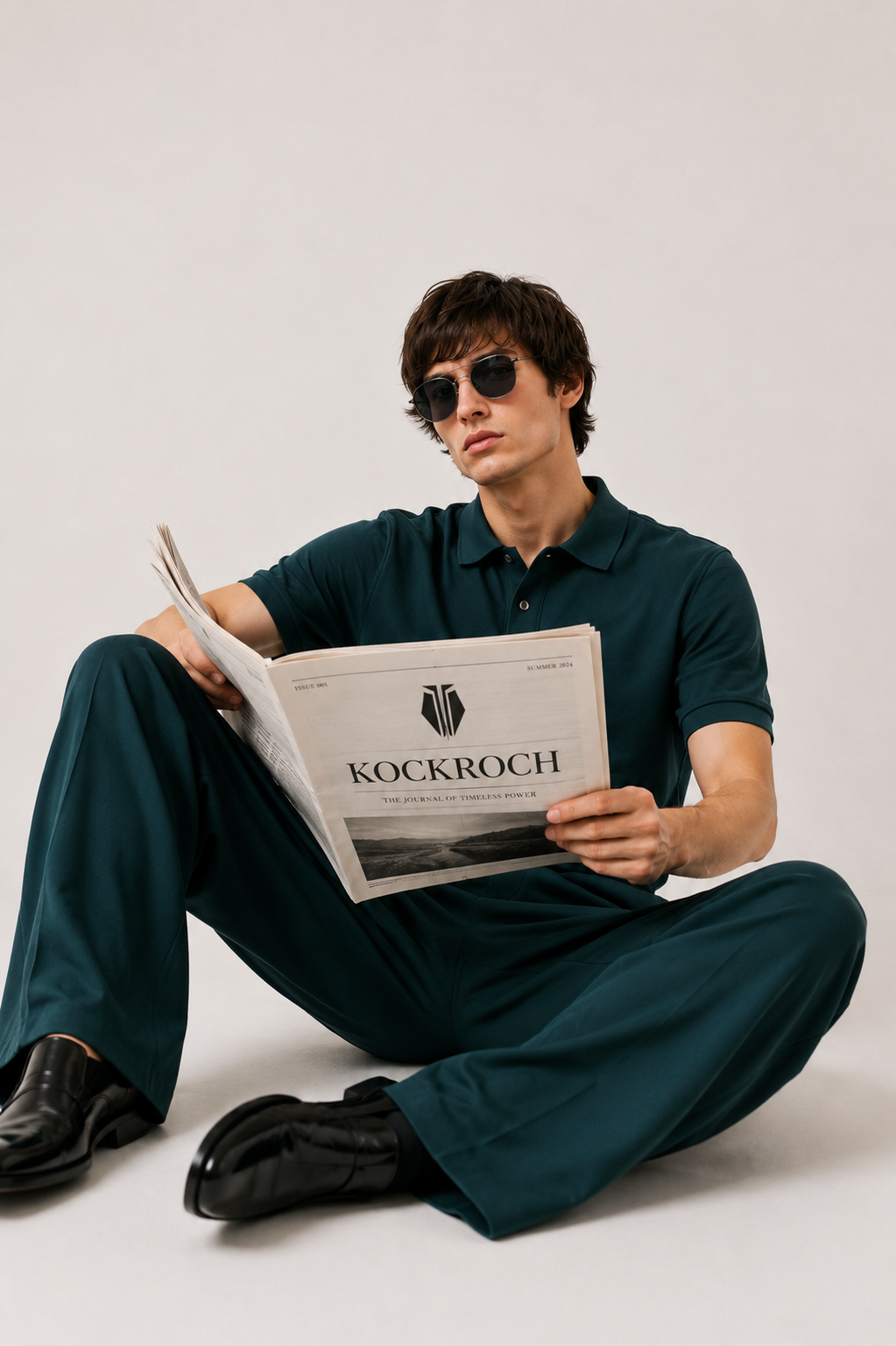 Imperial Teal Polo Co-Ord Set